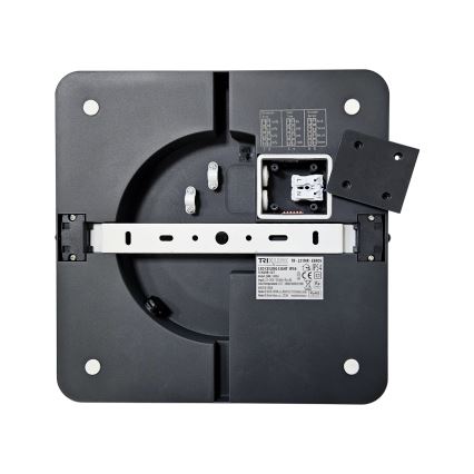 LED Koupelnové stropní svítidlo se senzorem ELLÉ LED/24W/230V 3000/4000/6500K 26x26 cm IP54 antracit