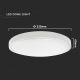 LED Koupelnové stropní svítidlo se senzorem LED/18W/230V 4000K IP44 bílá