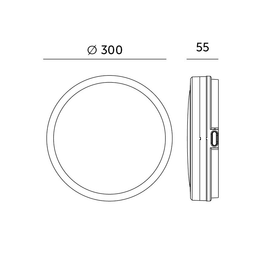 LED Koupelnové stropní svítidlo se senzorem LED/18W/230V 3000/4000/6500K IP65 pr. 30 cm černá + dálkové ovládání