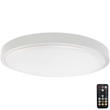 LED Koupelnové stropní svítidlo se senzorem LED/24W/230V 3000K IP44 bílá + dálkové ovládání