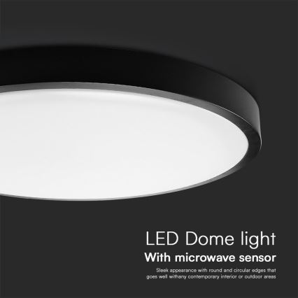 LED Koupelnové stropní svítidlo se senzorem SAMSUNG CHIP LED/24W/230V IP44 4000K pr. 35 cm + dálkové ovládání