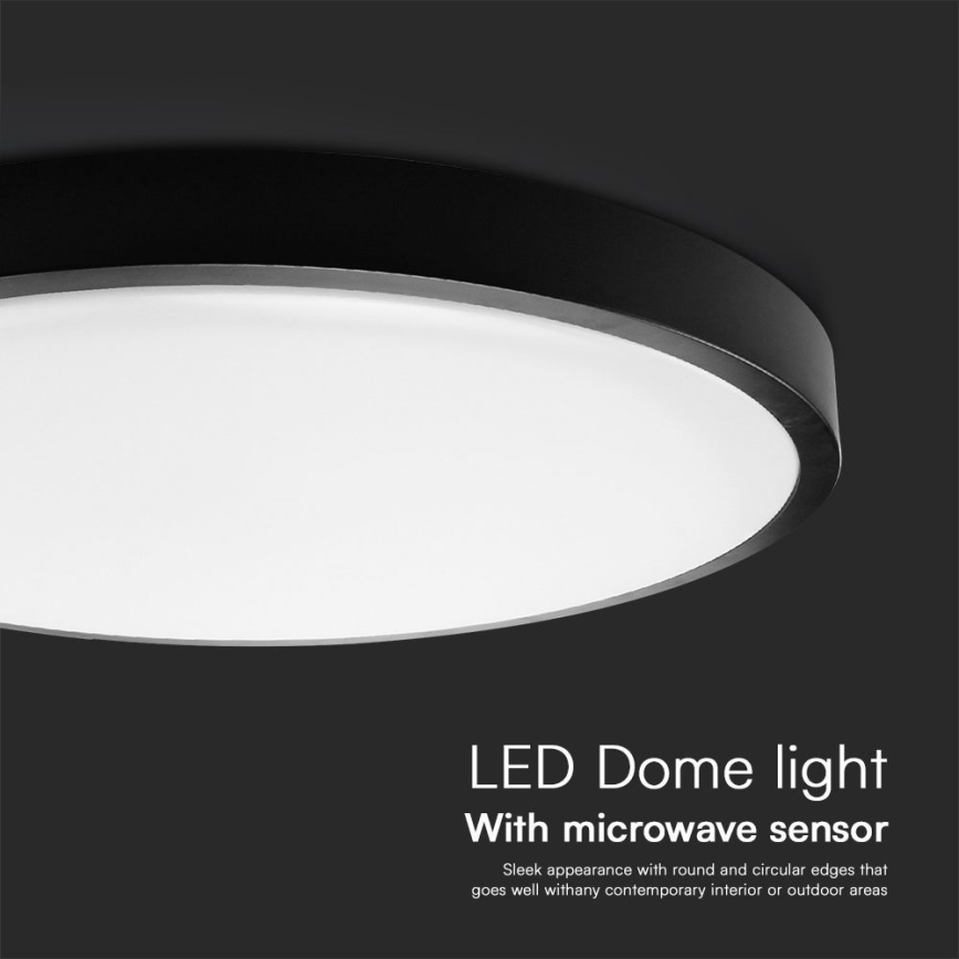 LED Koupelnové stropní svítidlo se senzorem SAMSUNG CHIP LED/24W/230V IP44 4000K pr. 35 cm + dálkové ovládání