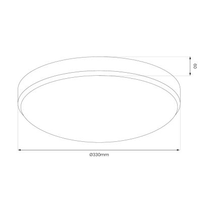 LED Koupelnové stropní svítidlo se senzorem MAYA LED/13W/230V pr. 33 cm IP44 černá