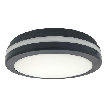 LED Koupelnové stropní svítidlo se senzorem pohybu LED/20W/230V 3000/4000/6500K pr. 23 cm IP54 antracit