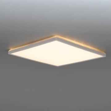 LED Koupelnové svítidlo se senzorem pohybu a soumraku NIVERA LED/12W/230V IP54 3000/4000/6000K 22,5x22,5 cm bílá + dálkové ovládání