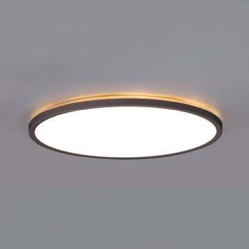LED Koupelnové svítidlo se senzorem pohybu a soumraku NIVERA LED/12W/230V IP54 3000/4000/6000K pr. 22,5 cm černá + dálkové ovládání