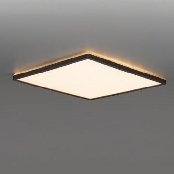 LED Koupelnové svítidlo se senzorem pohybu a soumraku NIVERA LED/18W/230V IP54 3000/4000/6000K 30x30 cm černá + dálkové ovládání