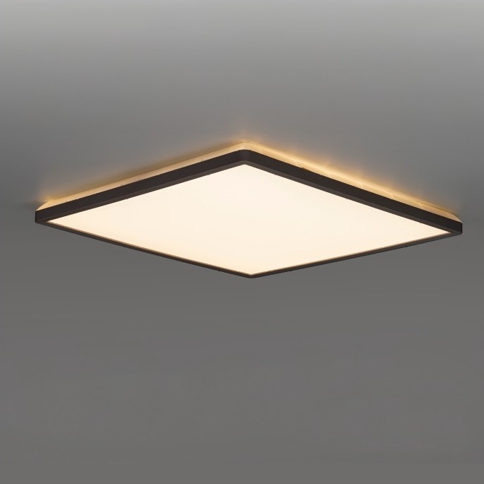 LED Koupelnové svítidlo se senzorem pohybu a soumraku NIVERA LED/18W/230V IP54 3000/4000/6000K 30x30 cm černá + dálkové ovládání