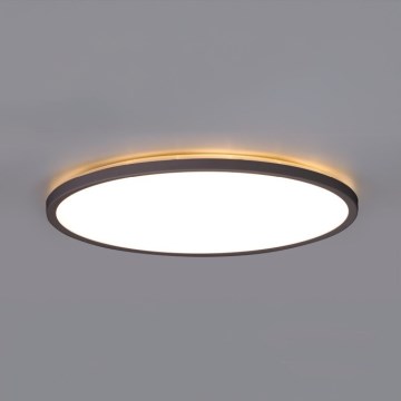 LED Koupelnové svítidlo se senzorem pohybu a soumraku NIVERA LED/18W/230V IP54 3000/4000/6000K pr. 30 cm černá + dálkové ovládání