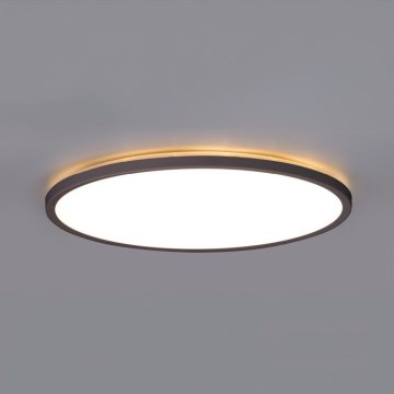 LED Koupelnové svítidlo se senzorem pohybu a soumraku NIVERA LED/32W/230V IP54 3000/4000/6000K pr. 42 cm černá + dálkové ovládání