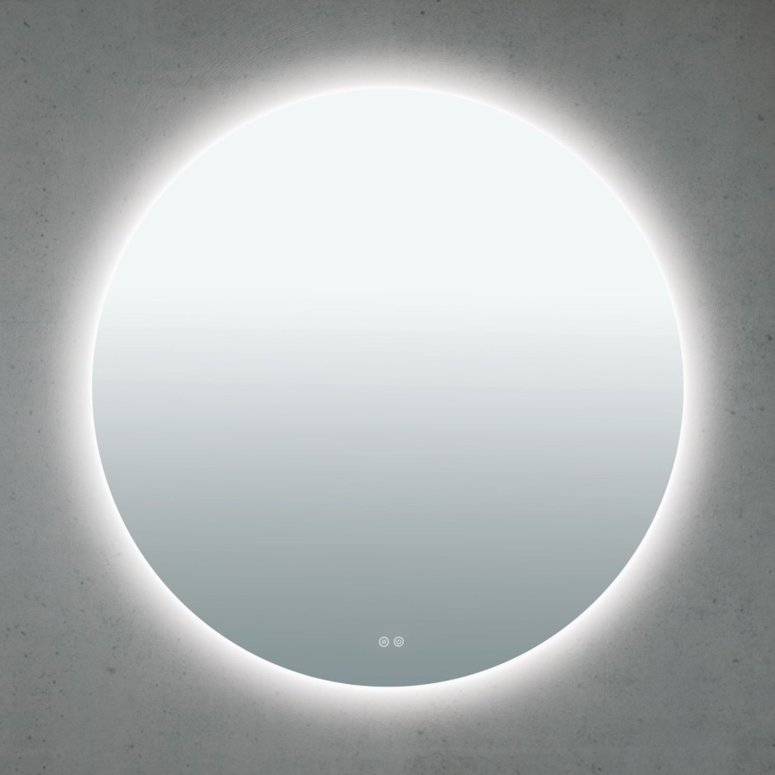 LED Koupelnové vyhřívané nástěnné zrcadlo s podsvícením FOCUS LED/30W/230V 3000/4200/6000K pr. 100 cm IP44