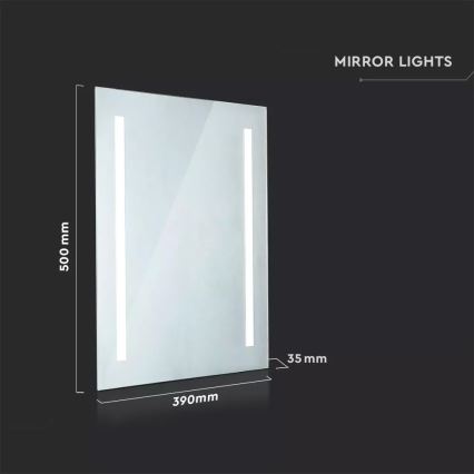 LED Koupelnové vyhřívané podsvícené zrcadlo LED/17W/230V IP44