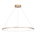 LED Koupelnový lustr na lanku SATURNO LED/57W/230V pr. 100 cm IP44 zlatá