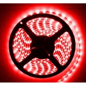 LED Koupelnový pásek LED/24W/12V 5 m IP65 červená