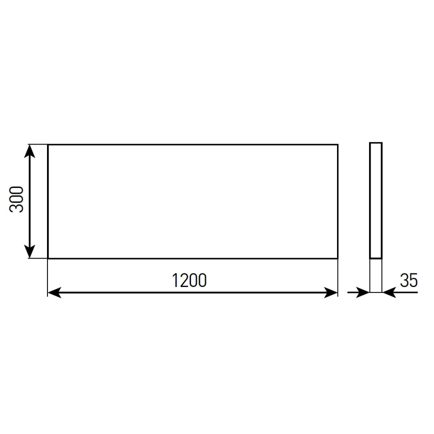 LED Stmívatelný koupelnový podhledový panel STELLA LED/28/32/36/40W/230V 30x120 cm CRI 90 IP44 bílá