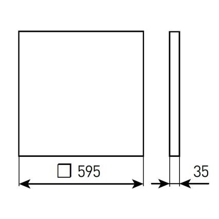LED Stmívatelný koupelnový podhledový panel STELLA LED/28/32/36/40W/230V 59,5x59,5 cm CRI 90 IP44 bílá