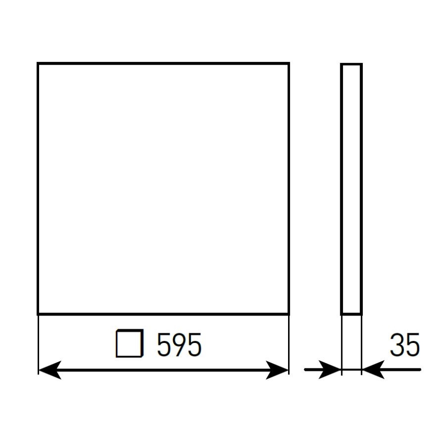 LED Stmívatelný koupelnový podhledový panel STELLA LED/28/32/36/40W/230V 59,5x59,5 cm CRI 90 IP44 bílá