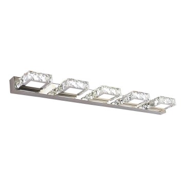 LED Křišťálové nástěnné svítidlo ROMANCE 5xLED/3W/230V lesklý chrom
