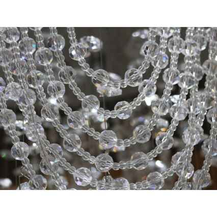 LED Křišťálové stropní svítidlo MAJURO LED/30W/230V pr. 40 cm lesklý chrom + dálkové ovládání