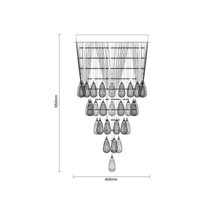 LED Křišťálové stropní svítidlo MAJURO LED/30W/230V pr. 40 cm lesklý chrom + dálkové ovládání