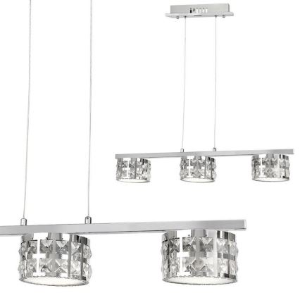 LED Křišťálový lustr na lanku ALEX 3xLED/15W/230V