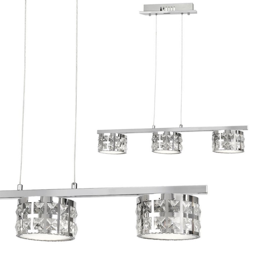 LED Křišťálový lustr na lanku ALEX 3xLED/15W/230V