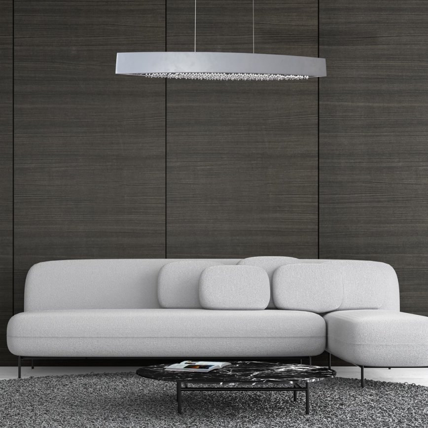 LED Křišťálový lustr na lanku BOCCA 1xLED/18W/230V