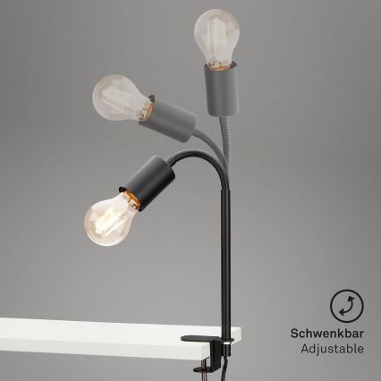 LED Lampa s klipem 1xE27/4,2W/230V 2700K černá