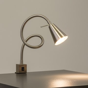 LED Lampa s klipem 1xGU10/4,7W/230V matný chrom