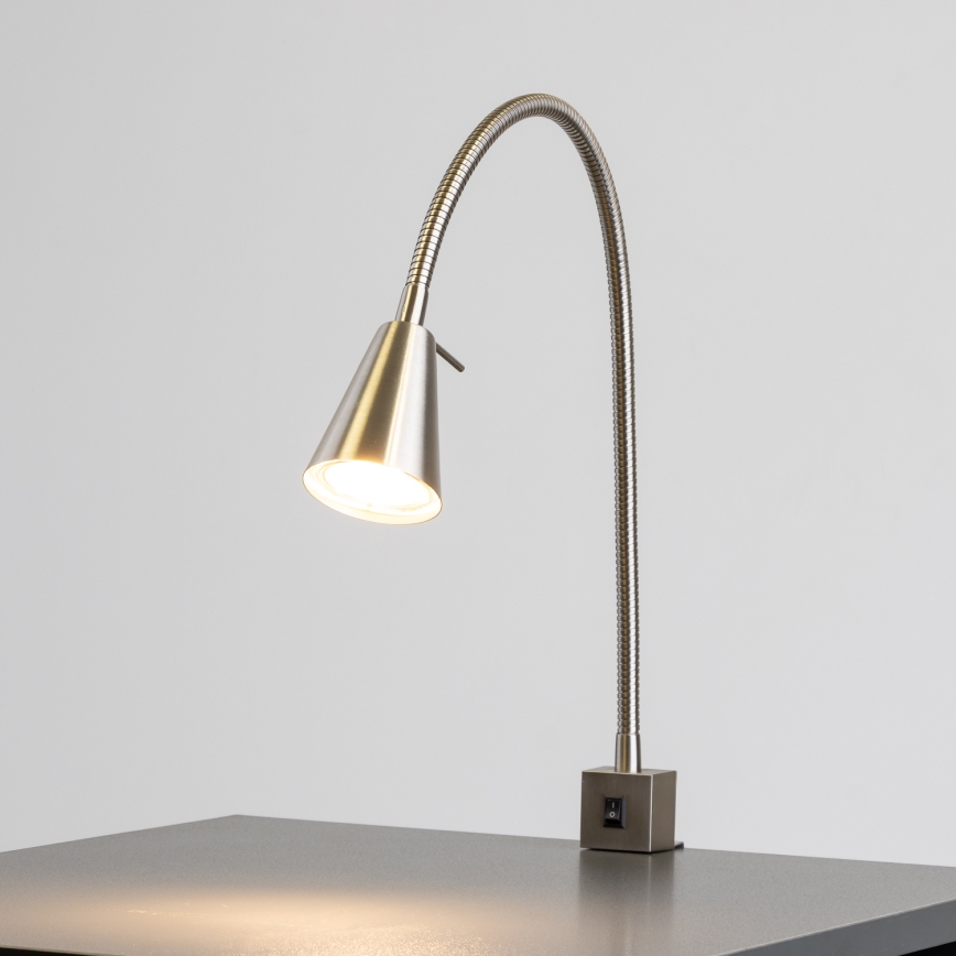 LED Lampa s klipem 1xGU10/4,7W/230V matný chrom