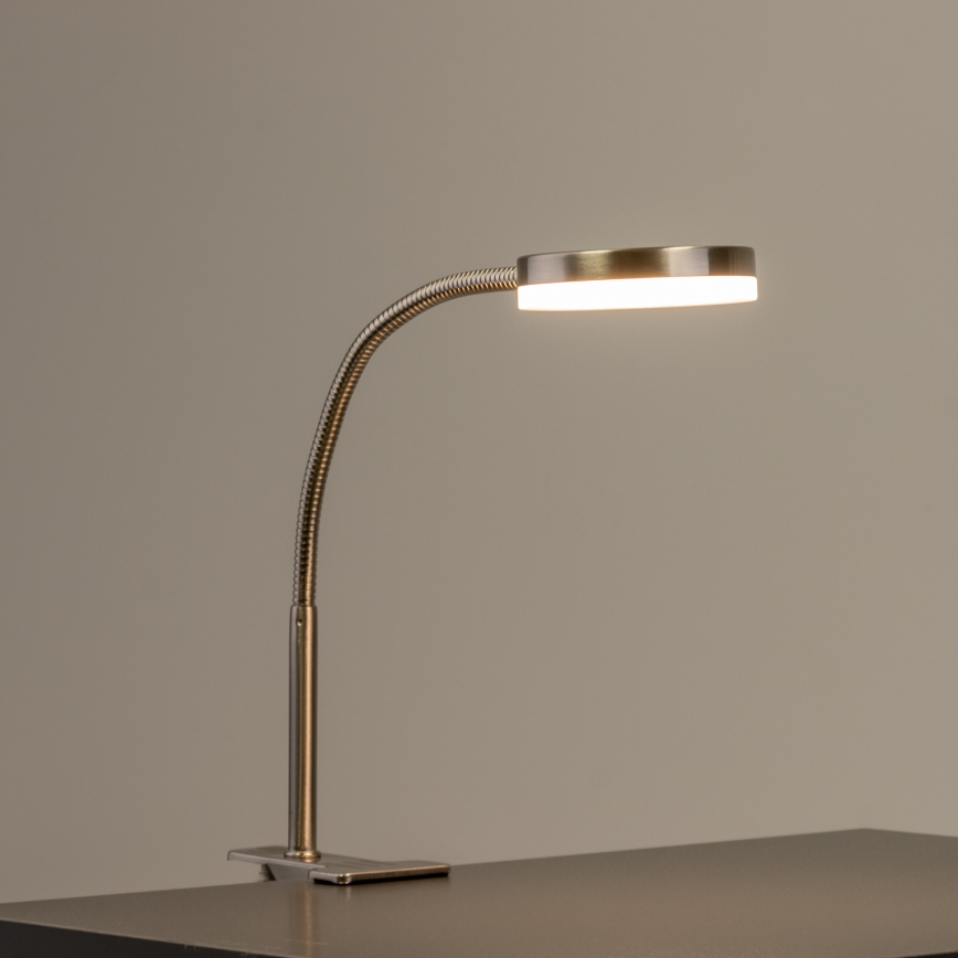 LED Lampa s klipem LED/3,2W/230V matný chrom