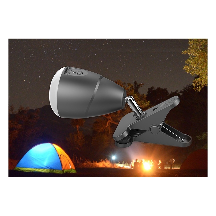 LED Lampička KLIP s USB nabíjením LED/5W/5V 4000K