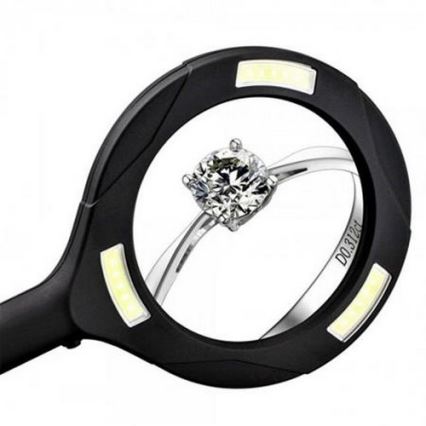 LED Lupa 5×ZOOM s podsvícením LED/3W/2xAA IP44