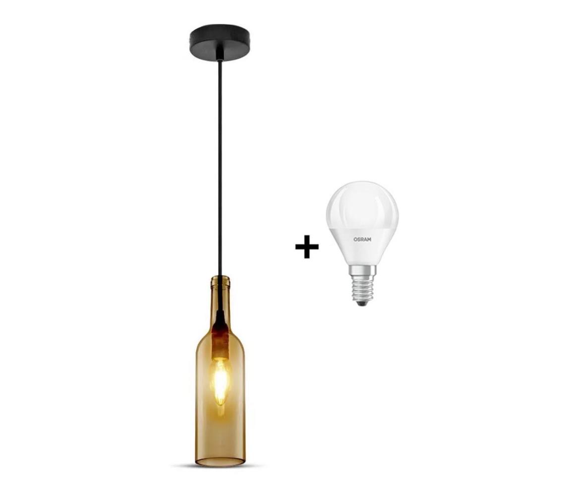 V-Tac LED Lustr na lanku 1xE14/5W/230V hnědá LEDVT0171