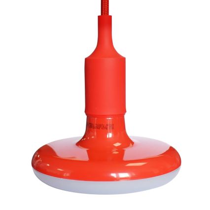 LED Lustr na lanku 1xE27/15W/230V 6000K červená