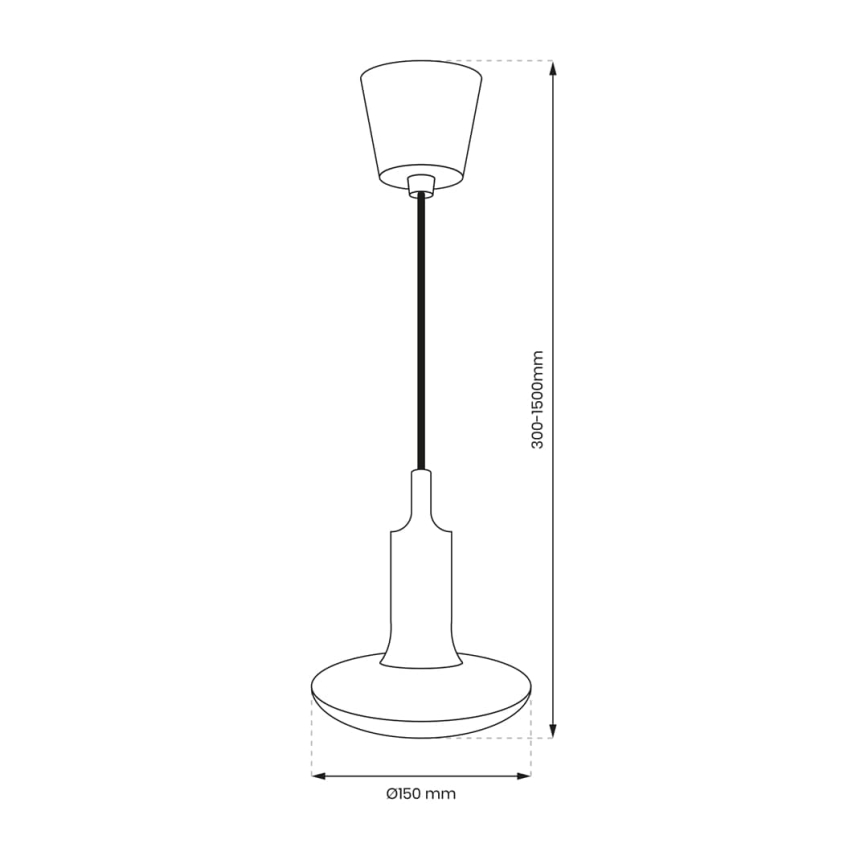 LED Lustr na lanku 1xE27/15W/230V 6000K zelená