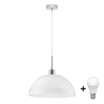 LED Lustr na lanku 1xE27/60W/230V bílá
