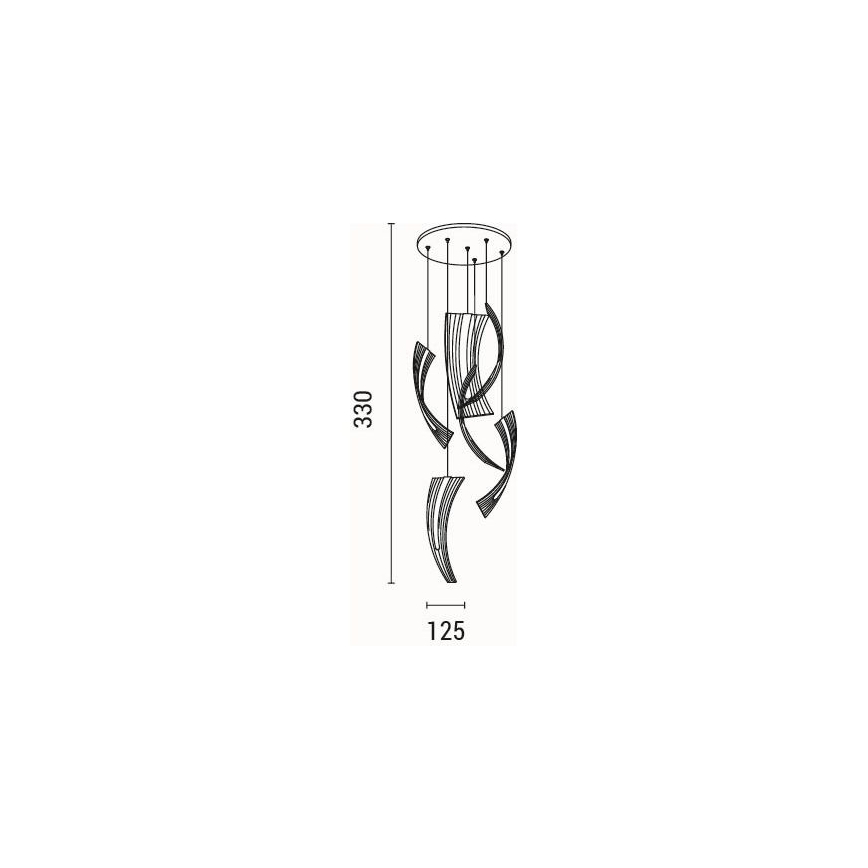LED Lustr na lanku 6xFIRENZE LED/10W/230V 3000K