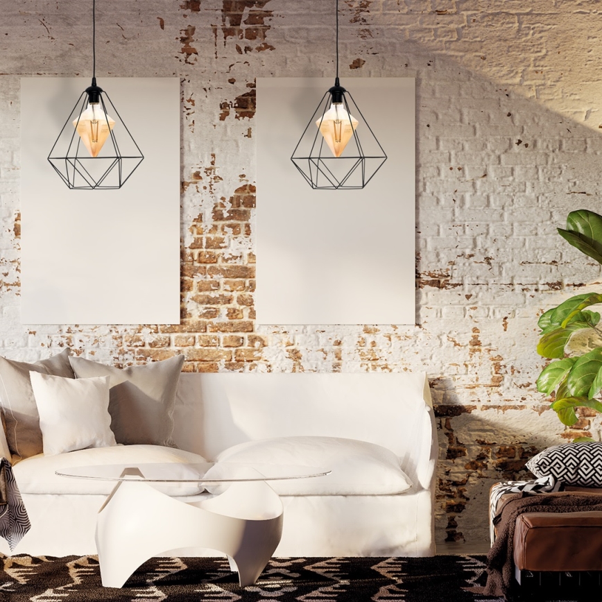 LED Lustr na lanku ALAMBRE 1xE27/4W/230V černá