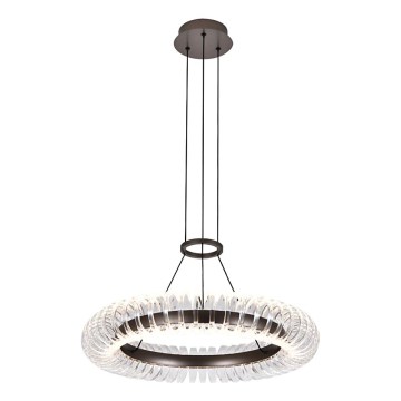 LED Lustr na lanku ALBA LED/39W/230V šedá/čirá
