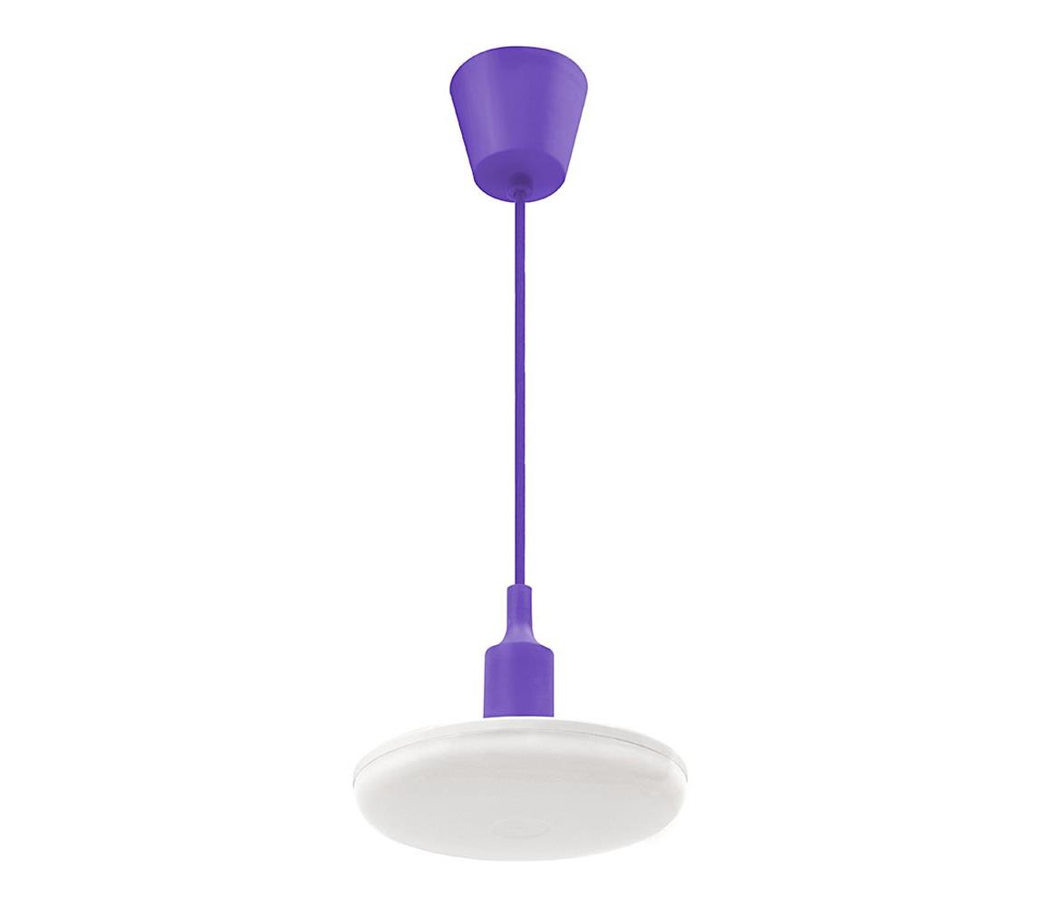 Wojnarowscy LED Lustr na lanku ALBENE 1xE27/18W/230V fialová WJ0150