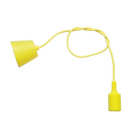 LED Lustr na lanku ALBENE 1xE27/18W/230V žlutá
