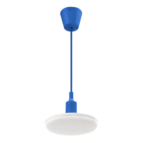 LED Lustr na lanku ALBENE 1xLED/18W/230V modrá