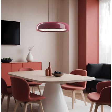 LED Lustr na lanku ALENSA LED/60W/230V CRI 94 červená