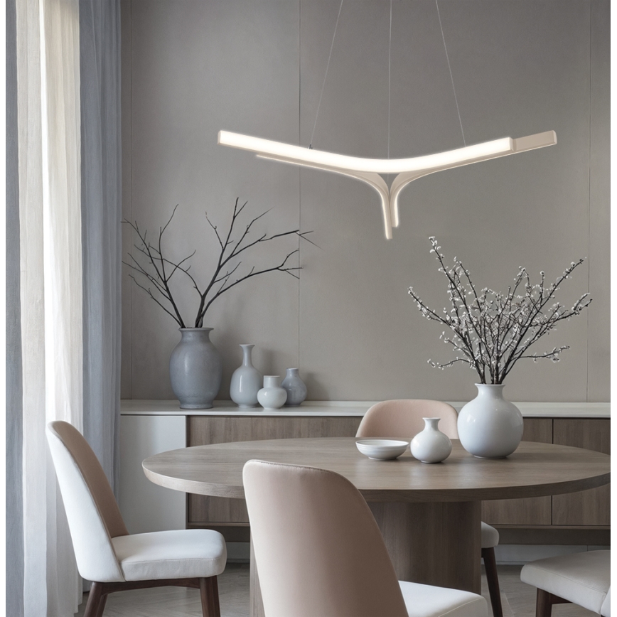 LED Lustr na lanku ALTA LED/30W/230V stříbrná