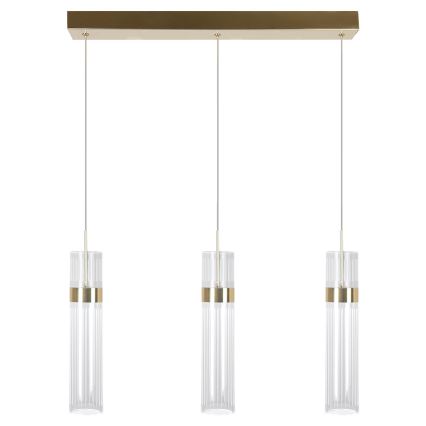 LED Lustr na lanku AMBIENTE 3xLED/6W/230V 3000/4000/6000K zlatá