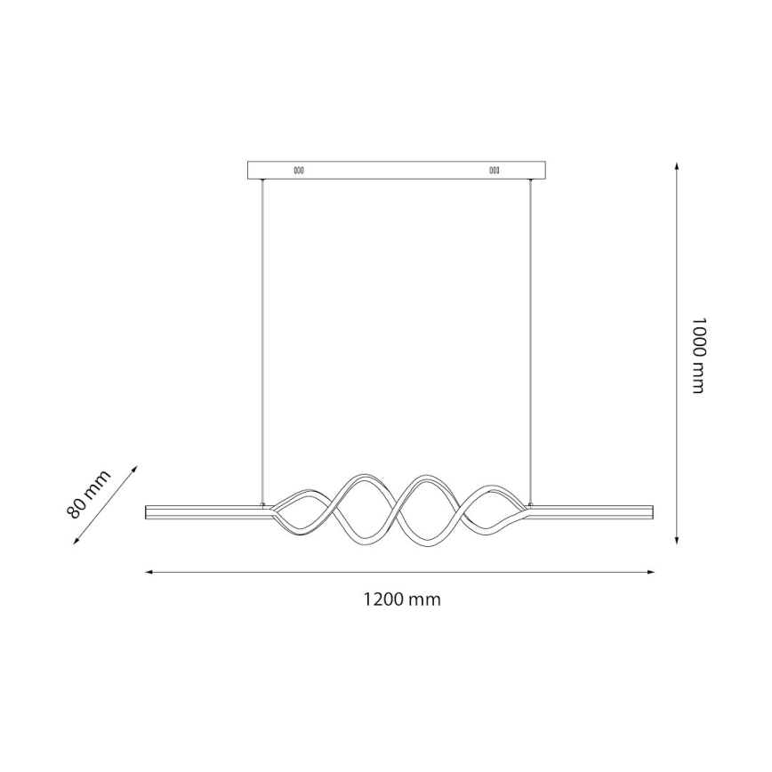LED Lustr na lanku ANCONA LED/36W/230V zlatá