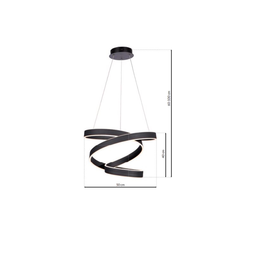 LED Lustr na lanku ANDROMEDA LED/45W/230V