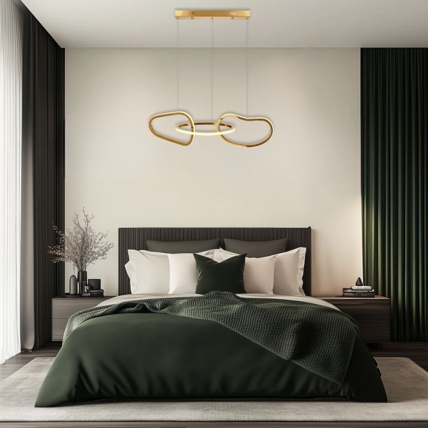 LED Lustr na lanku ANNELI LED/30W/230V 80 cm zlatá