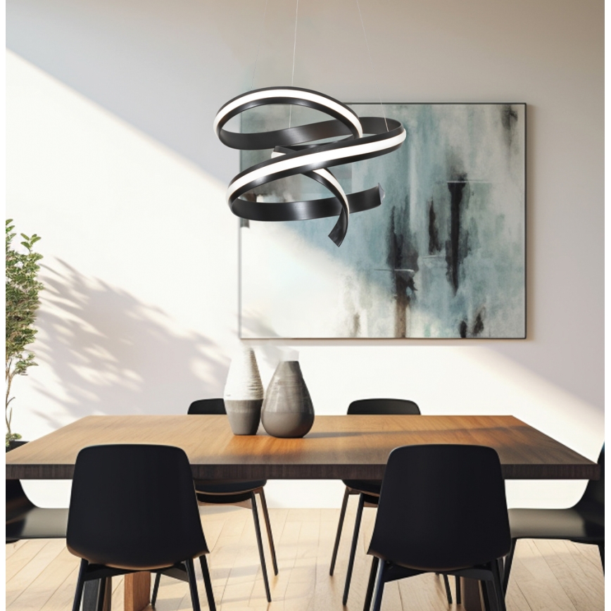 LED Lustr na lanku AREZIA LED/62W/230V černá